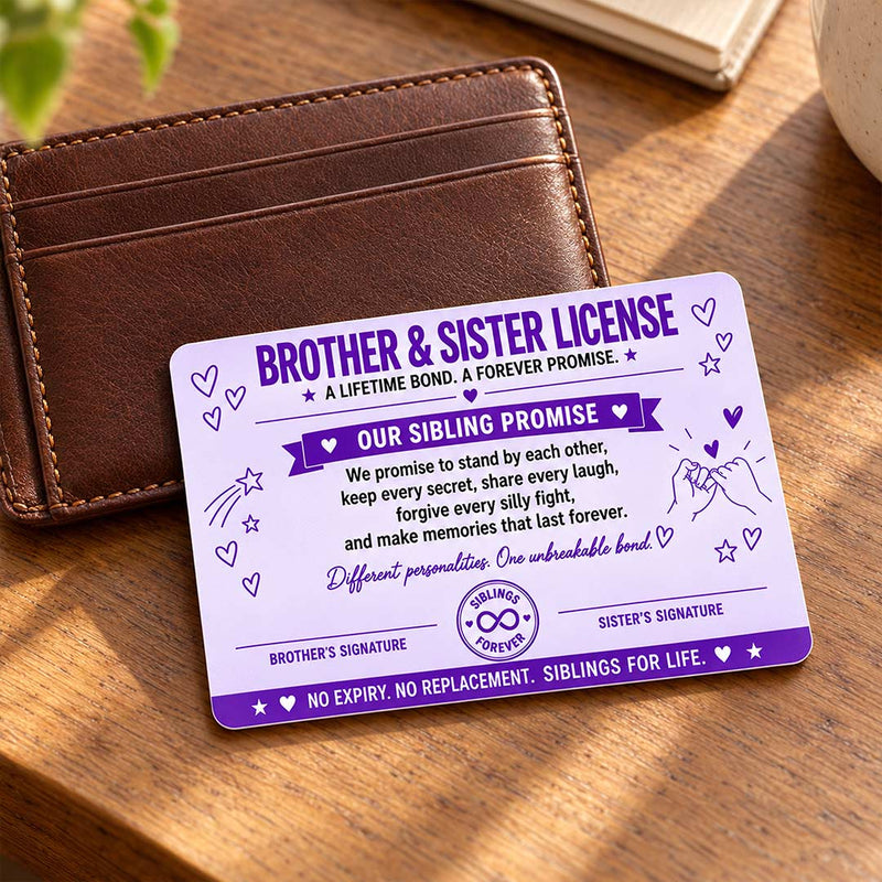 Personalized Siblings for Life Card with Photo & Names | Brother Sister Gift | Love Craft Gifts™