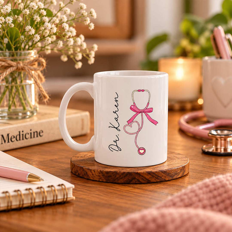 Personalized Stethoscope Ceramic Mug | Gift for Doctors | Love Craft Gifts™