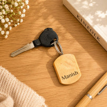 Personalized Wooden Rectangle Keychain | Premium Wooden Key Holder | Love Craft Gifts™