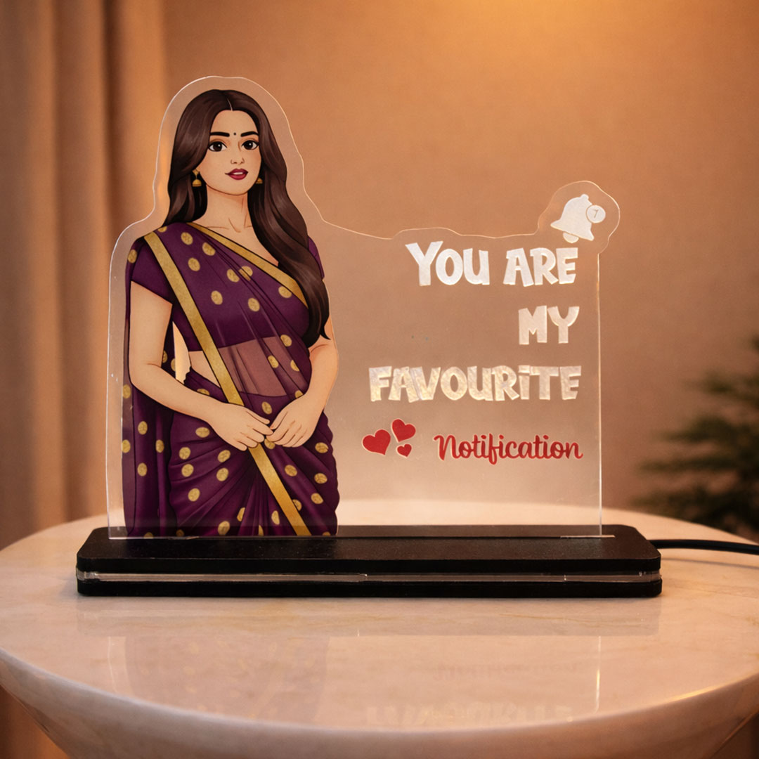 💖 You Are My Favourite Notification – Personalized Acrylic LED Photo Lamp | Love Craft Gifts