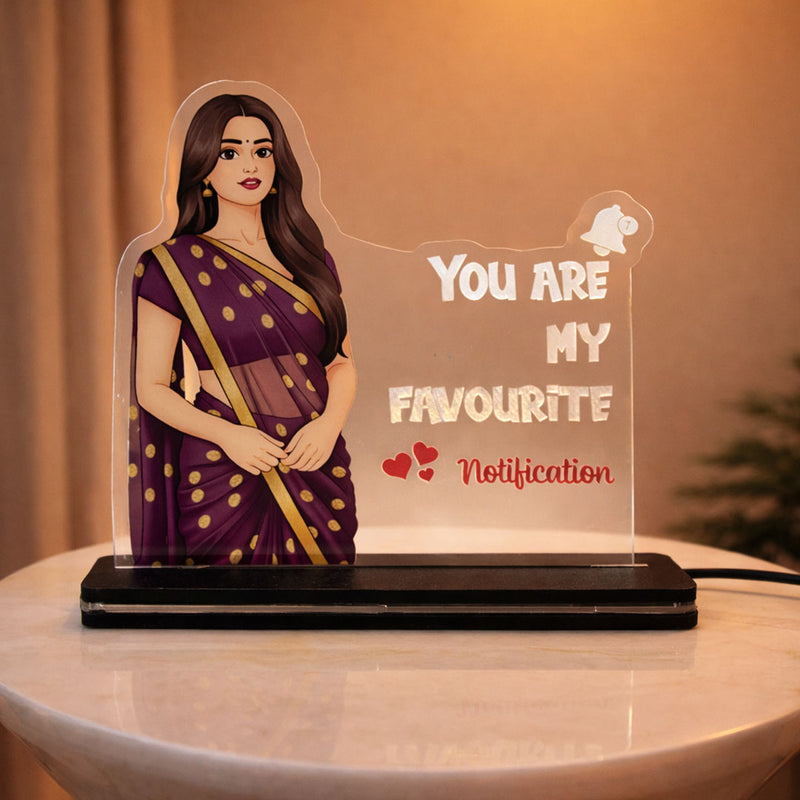 💖 You Are My Favourite Notification – Personalized Acrylic LED Photo Lamp | Love Craft Gifts