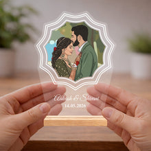 Personalized Acrylic Couple Cartoon Plaque | Romantic Anniversary Gift for Husband, Wife & Couples - 8x6"
