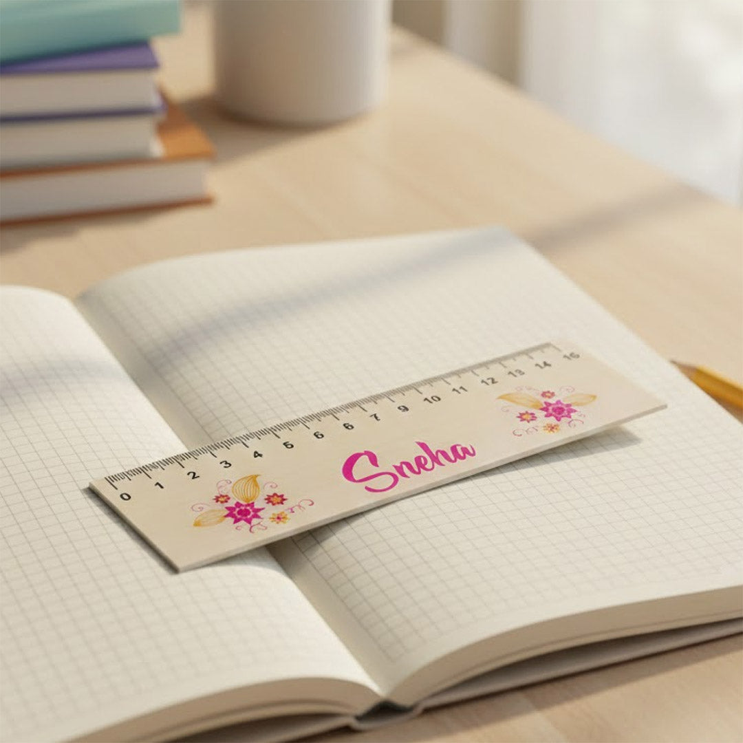 Personalized Blossom Acrylic Name Scale | 15 cm | Love Craft Gifts