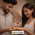 Personalized Birthday Photo Frame for Wife | Custom Polaroid Memory Table Top Gift with Photos & Wooden Stand 6x8" | Love Craft Gifts™