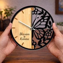 Personalized Butterfly Designer Wall Clock-11x11"