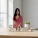 Personalized Cartoon Name Table Stand – 7×6" | Love Craft Gifts