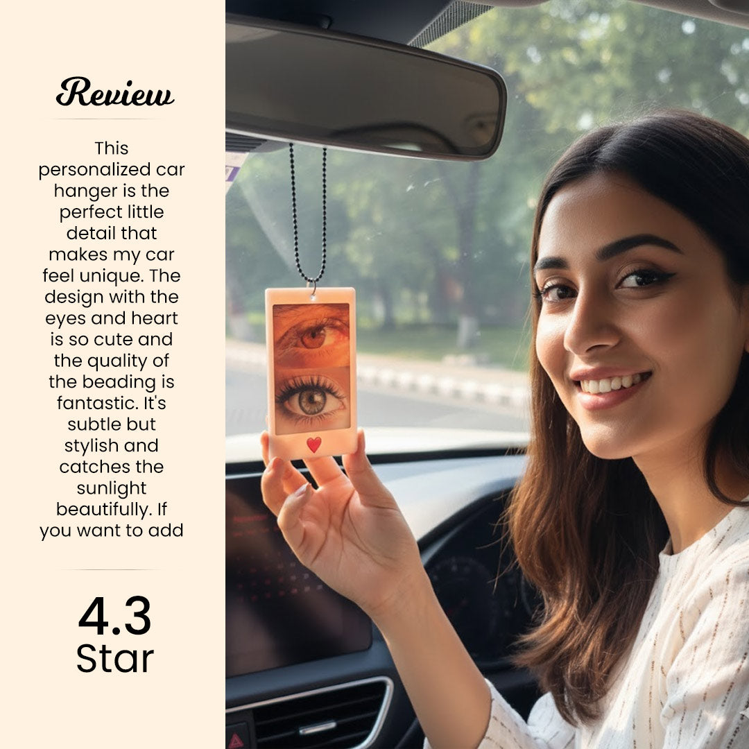 Couple Eye Car Hanger (2×3" – Custom Eye Photo)| Love Craft Gifts