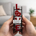 Personalized Love Ladder Couple Name Showpiece – Custom Romantic Wooden Table Top Gift (8 Inch) | Love Craft Gifts