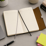 Personalized A5 Woven Vegan Leather Diary Notebook | Custom Name Journal Planner with Snap Button Closure for Office & Corporate Gifting | Love Craft Gifts™