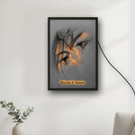 Personalized Eye Sketch LED Wall Frame with Warm Light Glow (8×12 Inch) | Love Craft Gifts