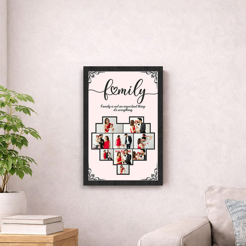 Personalized Family Photo Collage Wall Frame – Custom Family Memory Frame 8x12" | Love Craft Gifts™