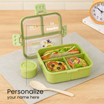 Personalized Green Unicorn Lunchbox with Spoon & Container | Love Craft Gifts