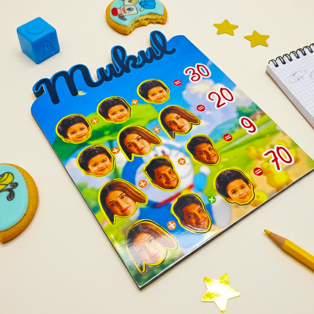 My Maths World – Personalized Kids Maths Learning Board (10×10″) | Love Craft Gifts