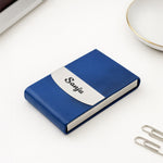 Personalized Leatherette Business Card Holder – Custom Name Metal Finish| Love Craft Gifts