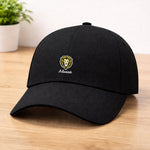 Personalized Lion Head Printed Black Cap – Custom Name Adjustable Baseball Hat for Men & Boys | Love Craft Gifts