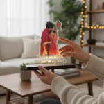 Personalized Couple Acrylic LED Lamp (5 × 7 Inch) | Love Craft Gifts