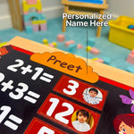 My Smart Maths Board – Personalized Kids Learning Board (10×10″) | Love Craft Gifts