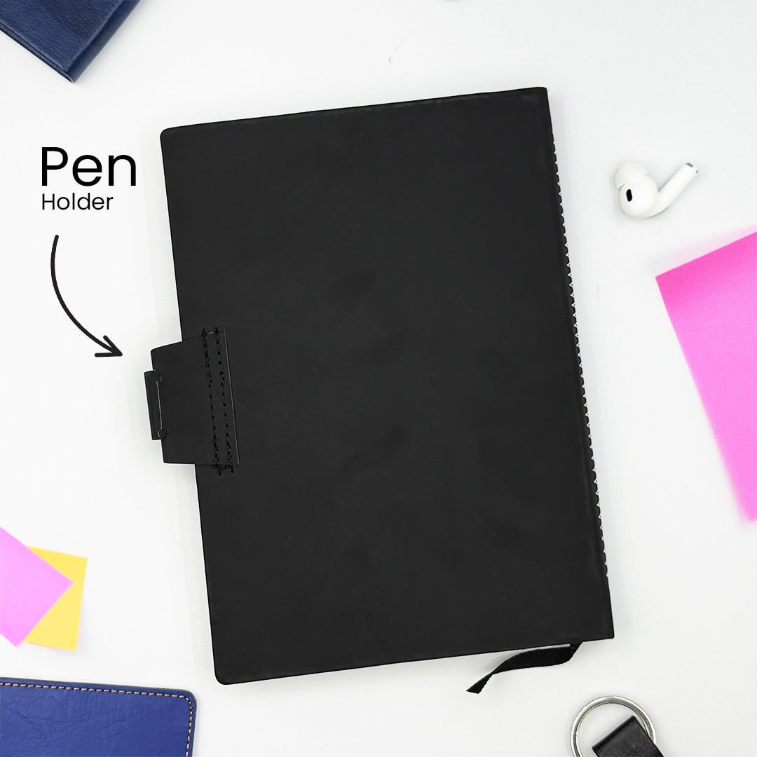 Personalized A5 PU Leather Notebook with Custom Name | Premium Executive Journal Gift for Professionals, Students & Corporate Gifting - 5.8x8.3" | Love Craft Gifts™