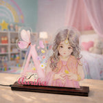Personalized Kids Alphabet Name Acrylic LED Lamp (9×8 Inch) | Love Craft Gifts