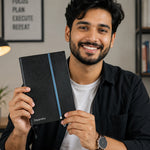Personalized A5 Vegan Leather Diary Notebook | Custom Name Magnetic Journal Planner for Office, Study & Corporate Gifting | Love Craft Gifts™