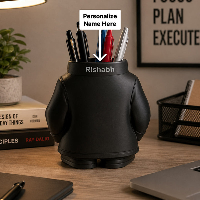 Personalized Advocate Coat Pen Stand with Custom Name | Unique Desk Organizer Gift for Lawyers, Judges & Legal Professionals | Love Craft Gifts™