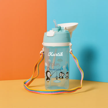 Personalized Penguin Kids Water Bottle with Name | Love Craft Gifts