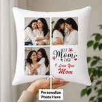 Personalized Best Mom Ever Photo Cushion Cover | Custom Mother’s Day Gift for Mom, Mother & Family - 10x10" | Love Craft Gifts™