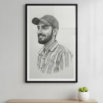 Personalized Pencil Sketch Portrait Wall Frame | Love Craft Gifts