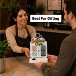Personalized Café QR Code Table Stand with Custom Logo & Social Media Display | Premium Business Branding Gift for Coffee Shops & Restaurants - 9x6" | Love Craft Gifts™