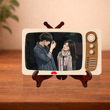 Personalized Retro TV Style Photo Frame | Couple Memory Table Decor Gift-7.5x4.5"