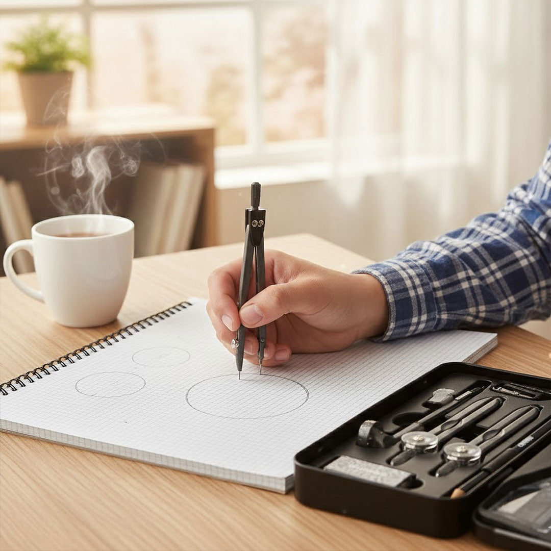 Personalized Camlin Scholar Plus Geometry Box with Name & Photo (15 cm Scale) | Love Craft Gifts