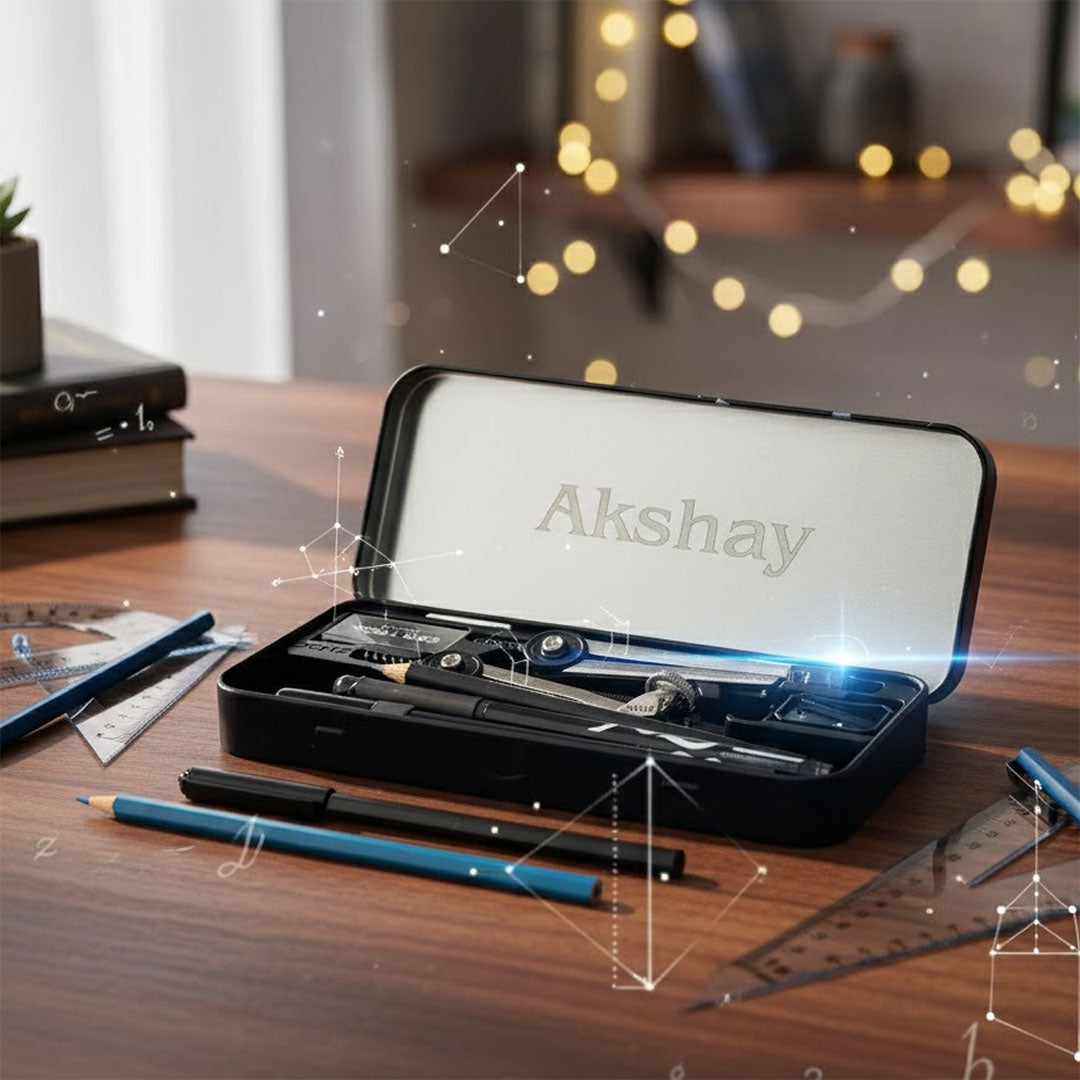 Personalized DOMS Geotron Geometry Box with Kid’s Name | Love Craft Gifts