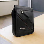 Personalized Unisex Side Bag – Custom Name Crossbody in Black & Brown | Love Craft Gifts