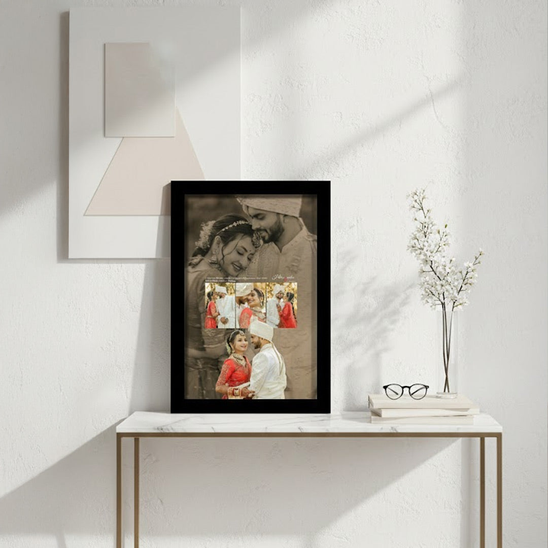 Personalized Wedding Photo Frame – Custom Couple Wall Art | Love Craft Gifts