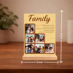 Personalized Family Photo Wooden Plaque with Custom Pictures & Quote | Emotional Keepsake Gift for Parents & Family - 8x6" | Love Craft Gifts™