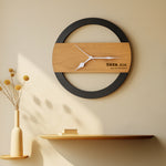 Personalized Wooden Round Wall Clock | Love Craft Gifts