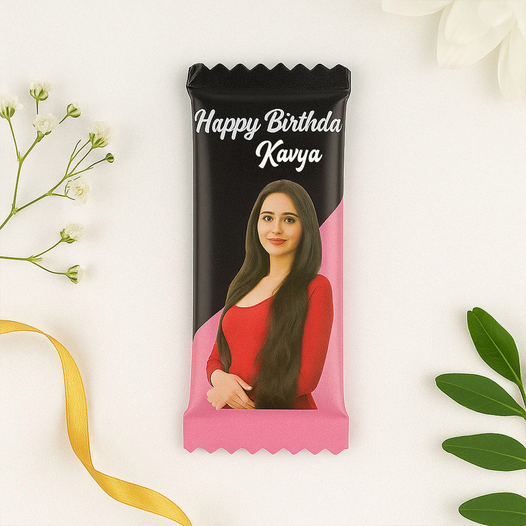 Custom Chocolate Wrapper – Photo & Name | Love Craft Gifts