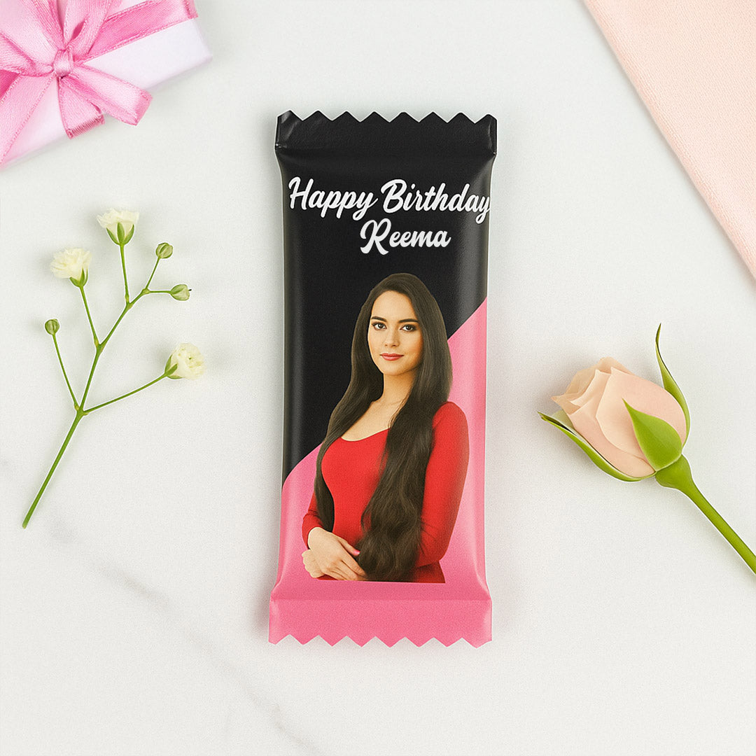Custom Chocolate Wrapper – Photo & Name | Love Craft Gifts