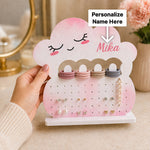 Personalized Cloud Jewellery Holder Stand 8x7 Inch | Custom Name Earrings & Accessories Organizer for Girls | Love Craft Gifts™