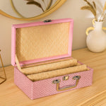Pink Non-Velvet Bangle Box with Personalization | Love Craft Gifts