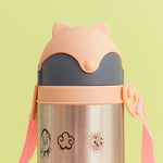 KIDZCO Personalized Kids Water Bottle | Stainless Steel | Leakproof Straw Sipper with Strap | Love Craft Gifts