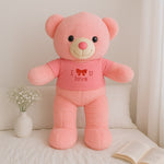 Pink Love Teddy Bear with "I ❤️ U" T-Shirt – Soft Plush Gift for Valentine's, Kids & Couples | Love Craft Gifts