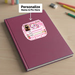 Personalized Sleeping Unicorn Pink Theme Kids Name Slips (2x3 Inch, 28 Stickers) – Custom Name & Photo School Labels | Love Craft Gifts