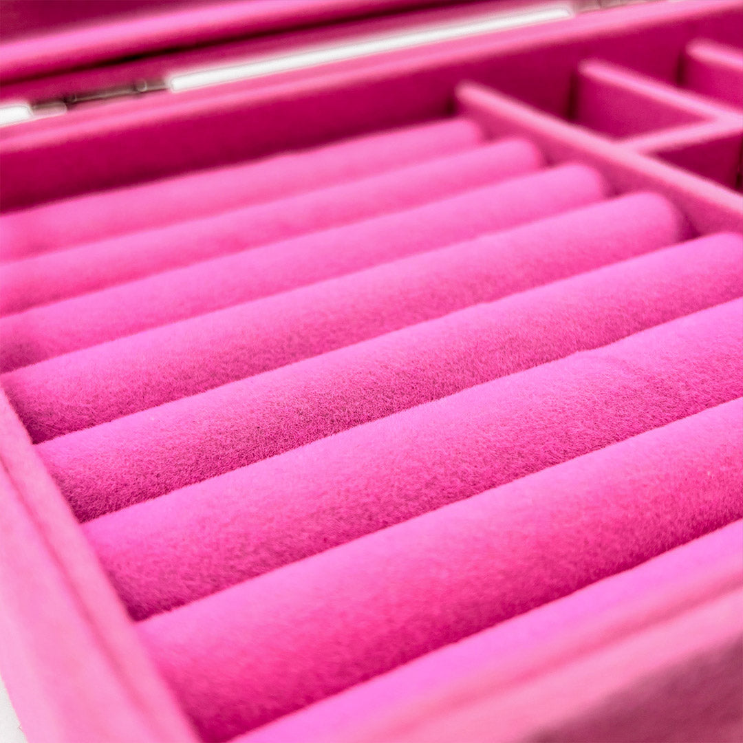 Pink Velvet Jewellery Organizer Box | Love Craft Gifts