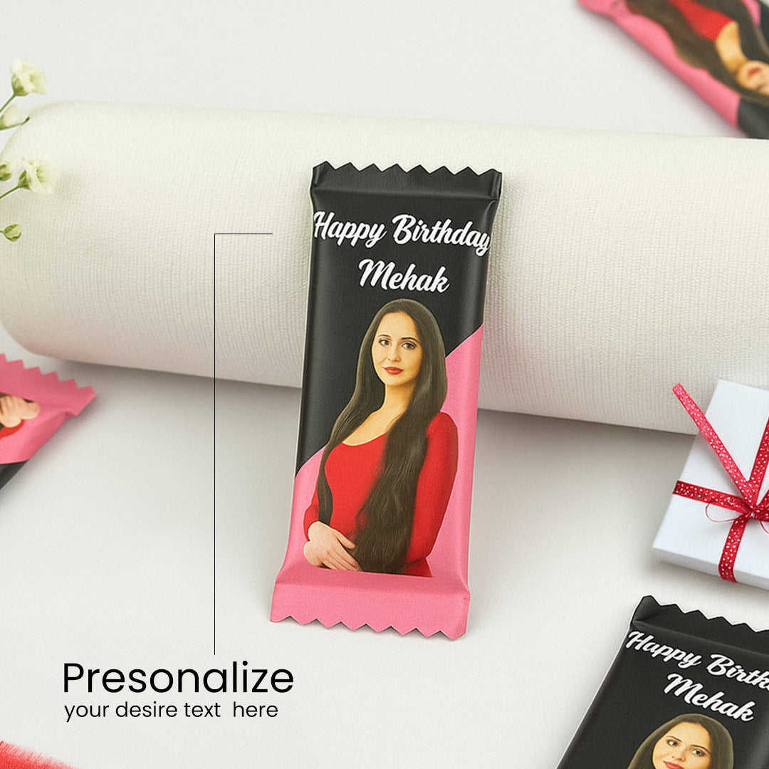 Custom Chocolate Wrapper – Photo & Name | Love Craft Gifts