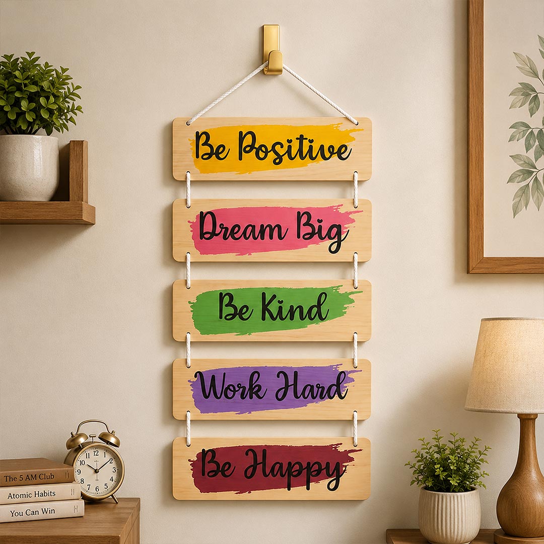 Positive Quotes Wooden Wall Art | Decorative Hanging | Love Craft Gifts™
