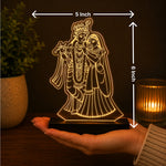 Radha Krishna LED Car Dashboard Lamp – Premium Acrylic Radha Krishna Dashboard Light for Car Interior Decor, Spiritual Gift for Devotees & Divine Travel Companion | LoveCraftGifts™