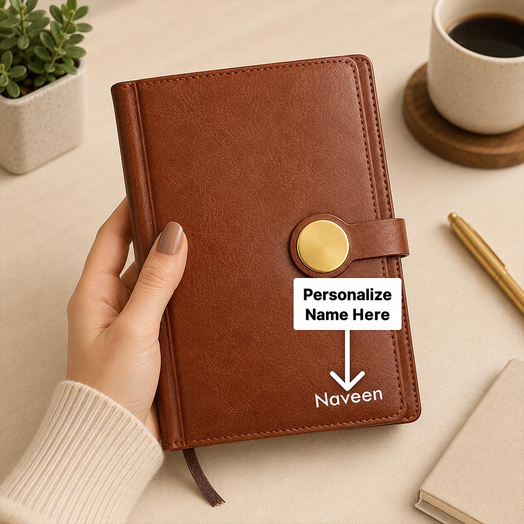 Personalized A4 Executive Diary with Custom Name & Logo | Premium Office Journal Gift for Professionals, Employees & Corporate Gifting - A4 | Love Craft Gifts™