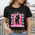 Personalized Sakura Haruno Anime Name T-Shirt for Women – Custom Printed Black Tee | Love Craft Gifts