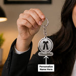 Personalized Advocate Lawyer Metal Keychain with Custom Name – Premium Legal Professional Keyring Gift (Standard Gift Size) | Love Craft Gifts™